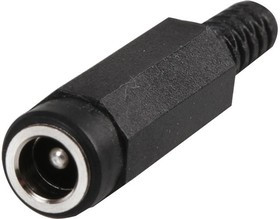 PPW01006, Разъем Питания DC, Гнездо, 500 мА, 2.1 мм, Монтаж на Кабель, Пайка