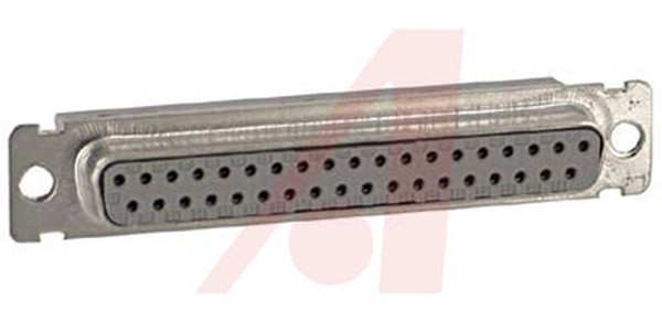 8337-6000, 8300 37 Way Right Angle Cable Mount D-sub Connector Socket, 1.27mm Pitch 8337-6000, 8300 37 Way Right Angle Cable Mount D-sub Connector Socket, 1.27mm Pitch