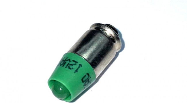 10-2J09.1065, Светодиод T1 3/4 MG зеленый 12VAC/DC 7/14mA