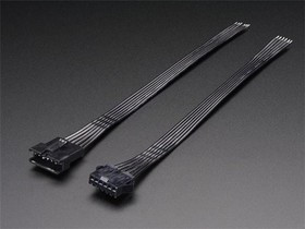1665, 6-Pin JST SM Plug, Receptacle Cable Set