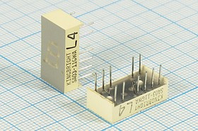 Светодиодный дисплей зеленый, 7 сегментов, 1 разряд, высота 7,6 мм, 8000 мкд, SA03-11GWA; №5220 G СД