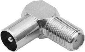 05-4311, ПЕРЕХОД гнездо F - штекер TV угловой