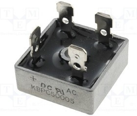 KBPC50005, Однофазный выпрямительный мост; Urmax:50В; If:50А; Ifsm:500А