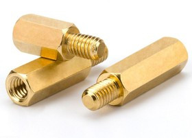 Стойка для печатных плат латунная М2,5 высота 8+6 мм (папа-мама)