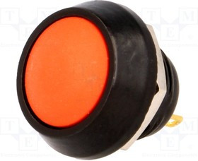 V12B-12O-A, Переключатель антивандальный, 1, SPST-NO, 2A/36VDC, IP65, 1000МОм