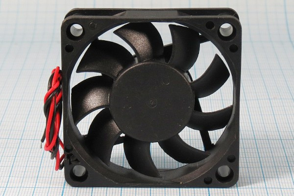 Вентилятор 60x60x15, напряжение 12В, ток 0,2А, выводы 2L, подшипник скольжения, FSY65S12H