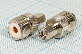 Переходник штекер SMA - гнездо UHF; №551 штек SMA-гн UHF