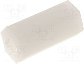 FIX-HP4-12, Дистанцирующая стойка с резьбой, полиамид, M4, 12мм