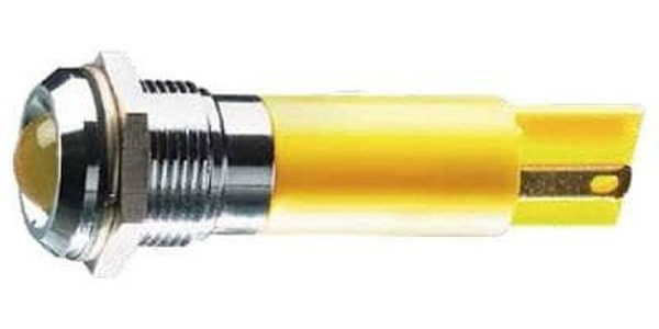 Q12-7P1CXXHR02E, LED PANEL INDICATOR, 12.7MM, RED, 2VDC