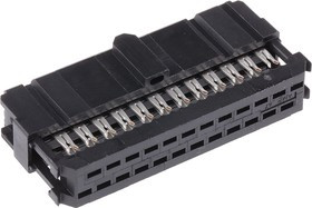 1658621-5, 24-Way IDC Connector Socket for Cable Mount, 2-Row