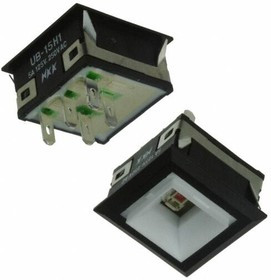 UB15KKW015C, Переключатель: кнопочный; Пол: 2; SPDT; 5A/125ВAC; ON-(ON)