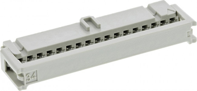 09185347813, Harting 34-Way IDC Connector Socket for Cable Mount, 2-Row