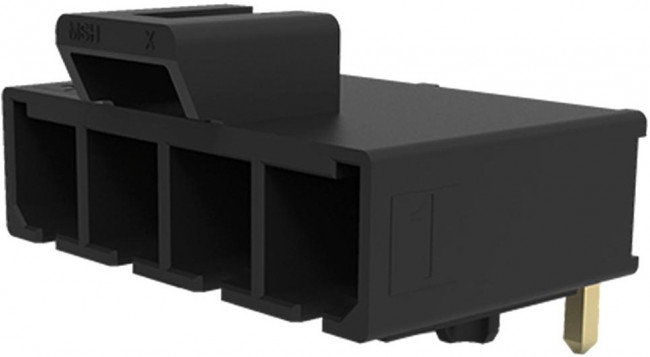 2002411213, Conn Wire to Board HDR 3Power POS 5.7mm Solder RA Thru-Hole Mega-Fit Tray