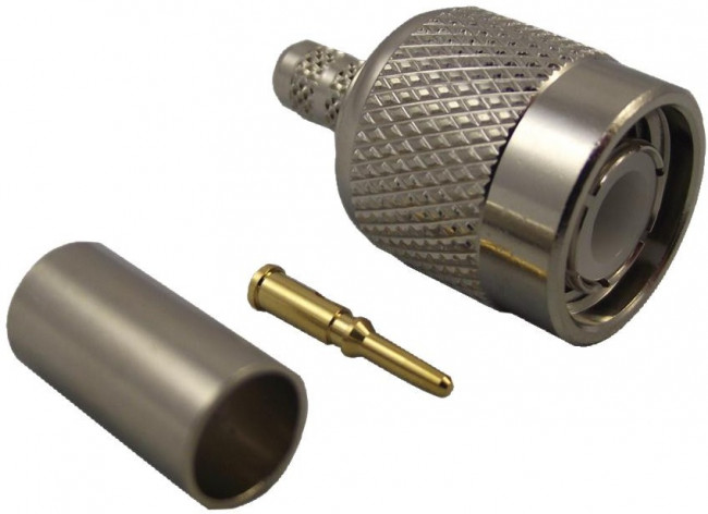 122108, RF Connectors / Coaxial Connectors TNC STRAIGHT PLUG RG58/LMR 195