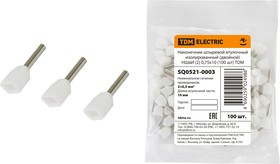 Наконечник штыревой втулочный изолированный (двойной) НШвИ (2) 0,75х10 (100 шт) TDM