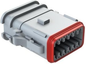 AT06-12SA-OMGRY, Automotive Connectors 12 Pin Overmold Plug Socket, GREY