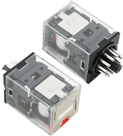 MKS2PI-24AC, Реле: электромагнитное, DPDT, Uобмотки: 24ВAC, 10A/250ВAC, 10А