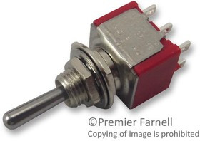 1MD5T1B5M1QE, Рычажный переключатель, Вкл.-Выкл.-(Вкл.), DPDT, Без Подсветки, Серия 1MD5, Панель, 5 А