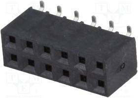 ZL264-12DG, Гнездо, IDC, "мама", PIN 12, вертикальный, 2,54мм, SMT, 2x6 ZL264-12DG, Гнездо, IDC, "мама", PIN 12, вертикальный, 2,54мм, SMT, 2x6