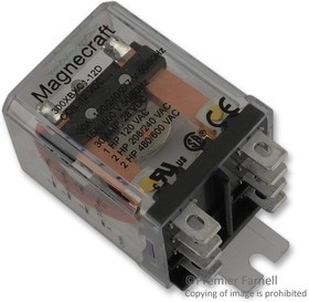 300XBXC1-12D, General Purpose Relays 300 Power Relay DPDT, 30 A