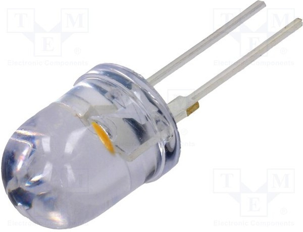 OS5MFLA131U, LED; 10mm; white warm; 30°; Front: convex; 2.8?3.6V; Pitch: 5.16mm OS5MFLA131U, LED; 10mm; white warm; 30°; Front: convex; 2.8?3.6V; Pitch: 5.16mm