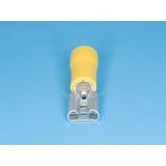 YF250 (SG57650C) (TAI-5.5F), Клемма ножевая 6.3мм, розетка, изолированная, провод 2.5-6.0мм² (желтая