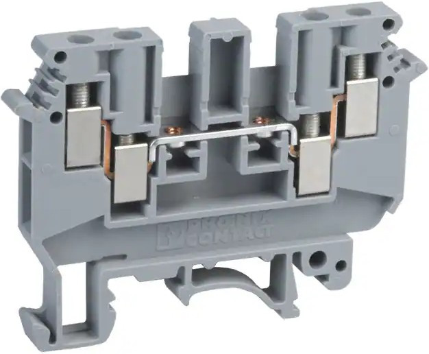 UDK4, Соединитель: на рейку, 0,2-4мм2, Кол-во полюс: 1, клеммы: 4, серый
