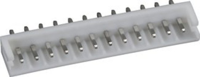 B12B-EH-A(LF)(SN), 1x12P EH 1 2.5mm 12 Brass Plugin,P=2.5mm Wire To Board / Wire To Wire Connector