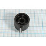 Ручка круглая диаметр 18,5мм, диаметр регулятора 6.0мм, пластик, черный/красный, CP-NB;№9909 ручка d