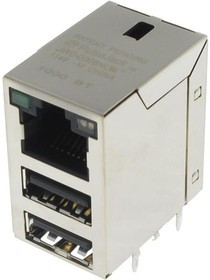 JW0-0006NL, USB Connectors USB/RJ45 COMBO GIGAB