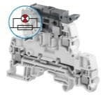 ZS4-D2-SF1-R3, DIN Rail Terminal Blocks Aut SNK Screw