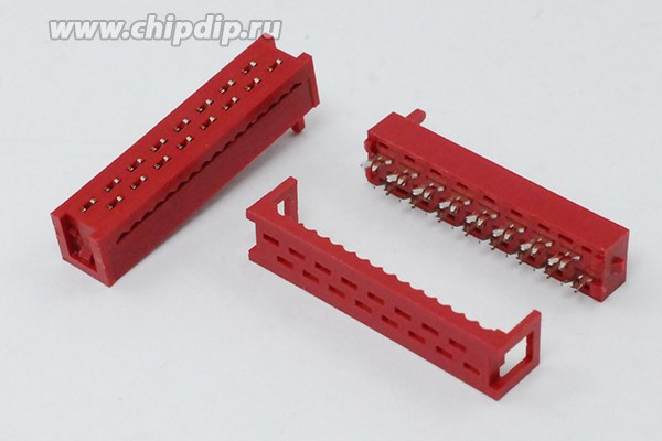 Разъем (Micro Match) MM-16M вилка, шаг P1.27, контакты 16P, на кабель/на шлейф, MM-16M