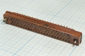 Прямоугольная соединительная розетка, шаг P3.5мм, 90 гнёзд,[23+22+23+22=90HP], пластиковый, на плату; №12814 гн ПрС\P3,5\90HP\ пл\\ГРПМ2-90Г