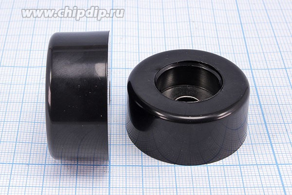 RL-SR-39x39x18, Ножка приборная, армированная шайбой, ø39мм, высота 18мм; №15728 ножка прибор 39x18\h- 8,0/отв 8,0\резин\\