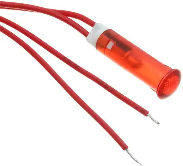 FL1P-6QW-2-R24V, LED Panel Mount Indicators LED RED 6MM SNAP 24VAC/DC