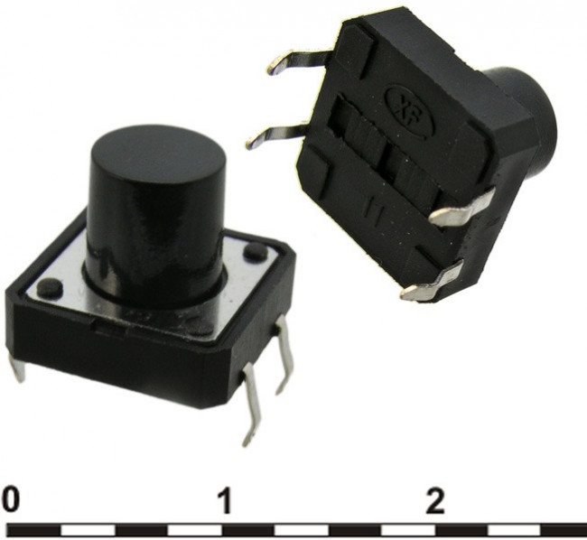 KAN1211-1001B 12X12X10 MM, Кнопка тактильная KAN1211-1001B,12x12x10 мм