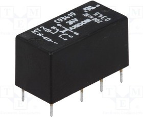 C93419, Реле: электромагнитное, DPDT, Uобмотки: 24ВDC, макс.250ВAC, 2А