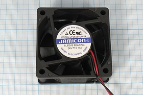 Вентилятор постоянного тока 24 Вольта, 60x60x25мм, подшипник скольжения, 4500об/мин, ВН286 вент 60x6