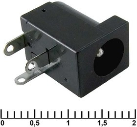 TJ-002 2.0mm, Разъём питания штырьковый TJ-002 2.0 мм, монтаж на плату