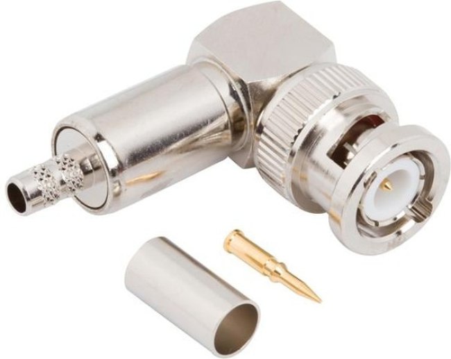 112725, RF COAX CONN, BNC R/A PLUG, 50 OHM