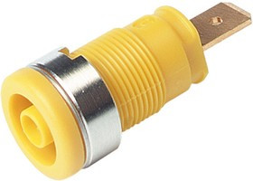 972356103, Yellow Female Banana Plug - Tab, 1000 V ac/dc