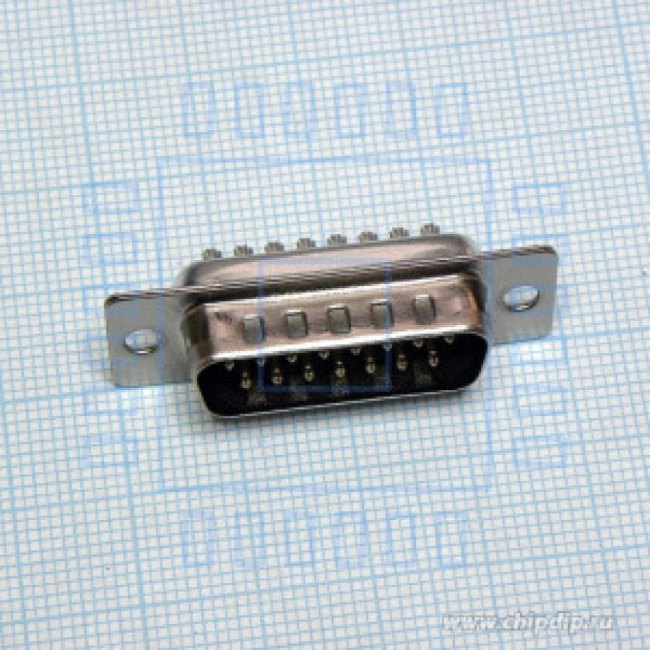 DS1033-15MBNSiSS, 15 pin (п) на кабель / DB-15M (DS1033-15MBNSiSS)