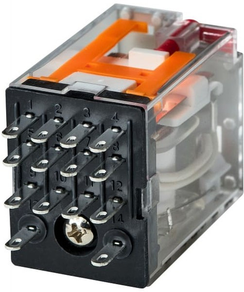 RP4.34.8.230.05, Реле 4 пер. 230VAC, 6A/ 250VAC с кнопкой проверки и светодиодом