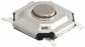 8-1437565-1, Switch Tactile OFF (ON) SPST Round Button Gull Wing 0.05A 24VDC 1.57N SMD T/R