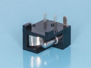 DJK-22B, Разъем питания штыревой 2,5мм, вилка на плату, тип 2 DJK-22B, Разъем питания штыревой 2,5мм, вилка на плату, тип 2
