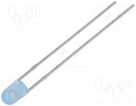 LL-304BD2P-B4-2B, LED; 3mm; blue; 460?780mcd; 60°; Front: convex; 2.6?3.6V