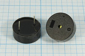 Зуммер пьезоэлектрический с генератором, размер 25x 9, напряжение 3~30В, частота 3.6кГц, контакты 2P