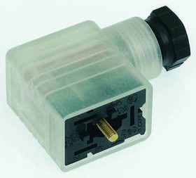 933933100 GML 209 NJ GB1 LED 230 black, GML 2P+E DIN 43650 B, Female Solenoid Valve Connector, with Indicator Light, 250 V ac/dc Voltage