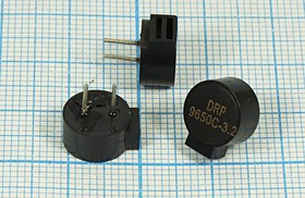 Зуммер магнитоэлектрический без генератора, 10x 5m11, напряжение 3.6В, сопротивление 25 Ом, частота