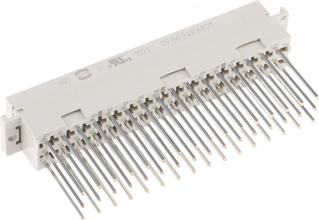 09 06 248 6821, Разъем DIN 41612, Серия Type F, 48 контакт(-ов), Гнездо, 5.08 мм, 3 ряда, z + b + d